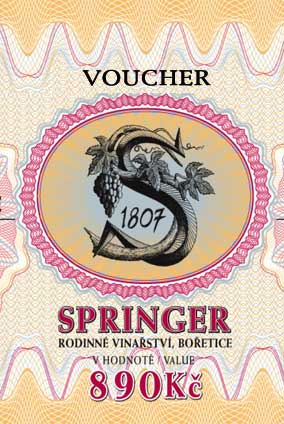 Rodinné Vinařství Springer - Dárkový certifikát