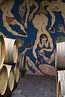 Wandmalerei von I. Komárek im Weinkeller